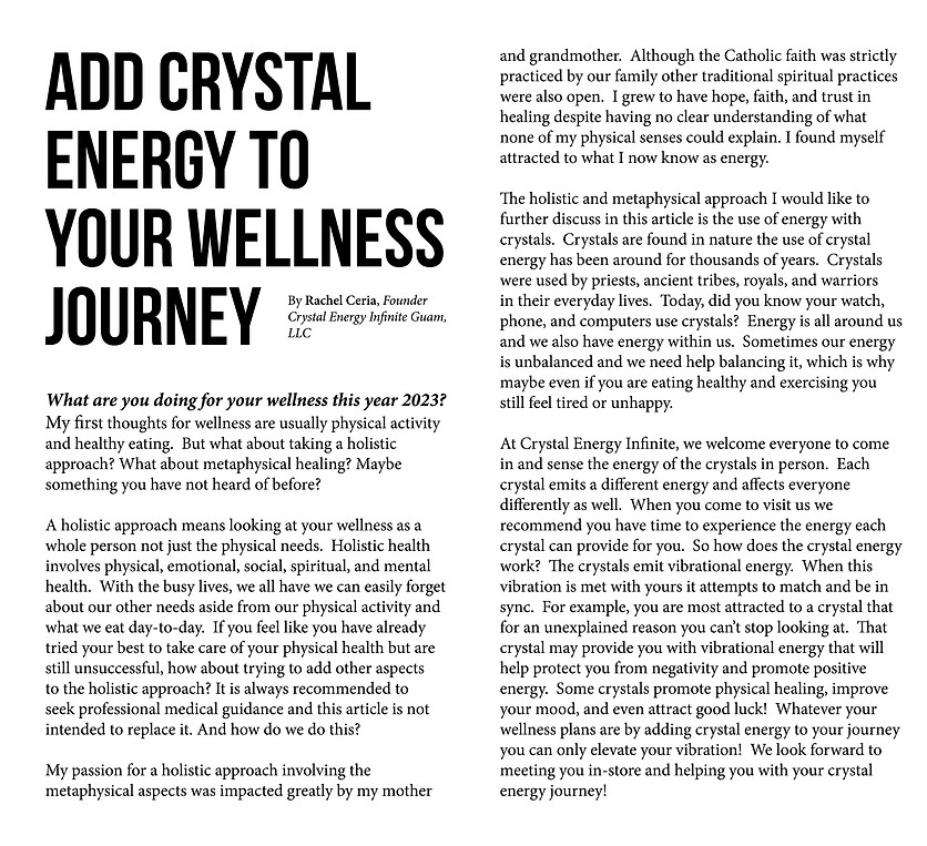 About Us Crystal Energy Infinite Guam